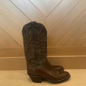 Sanders Brown Tall Cowboy Boots 8.5